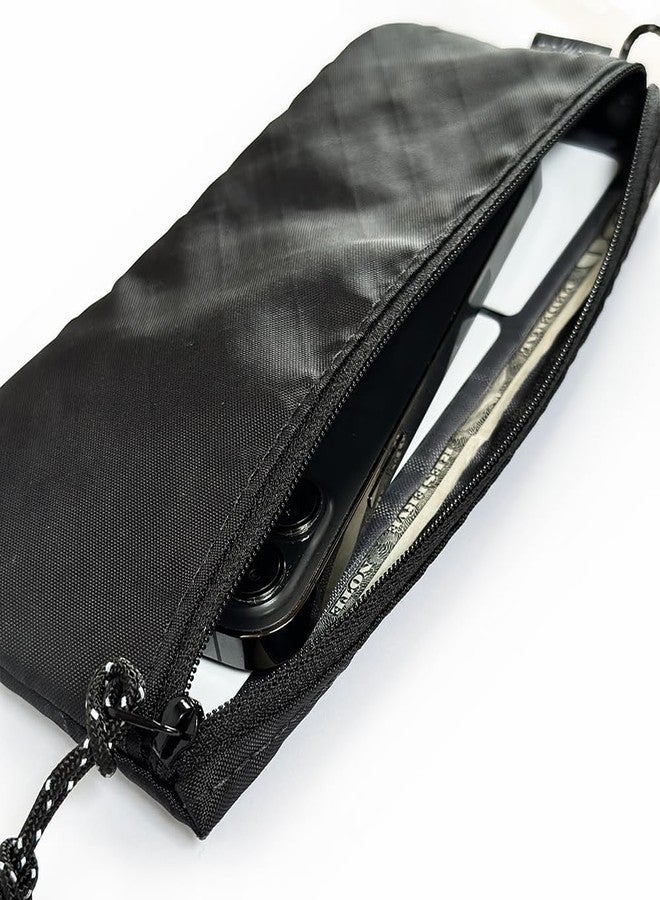 Flowfold Creator 100% Recycled Material Zipper Wallets for Women - Wallet with Phone Pouch & Wristlet Pouch Wallets Made in USA (Black, Recycled Material) - Image 5