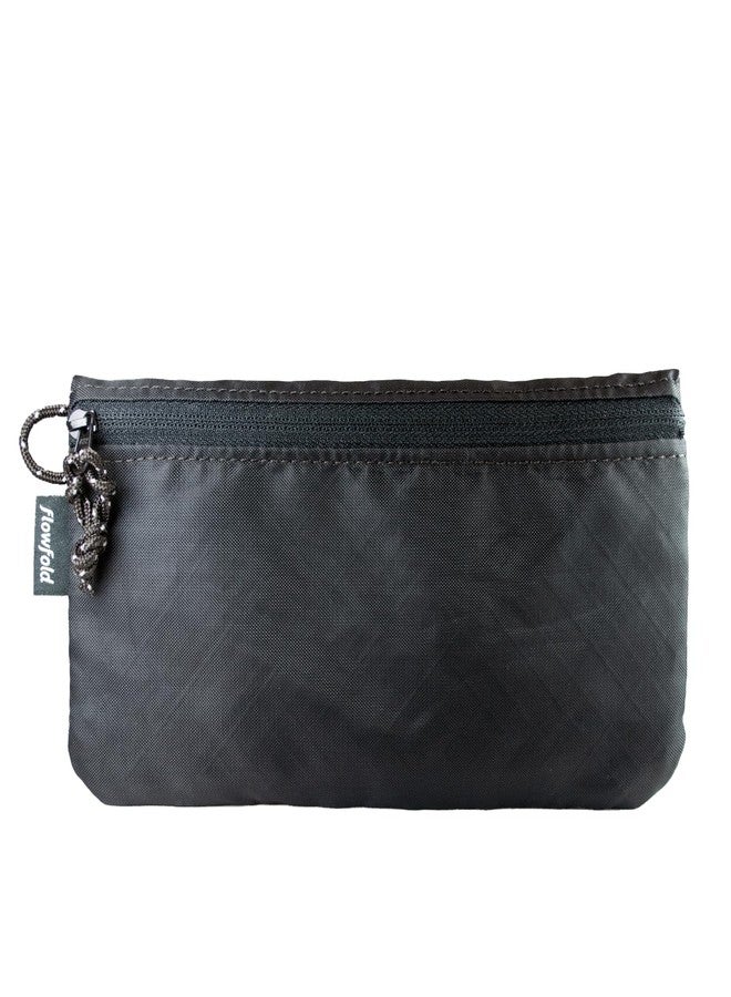Flowfold Creator 100% Recycled Material Zipper Wallets for Women - Wallet with Phone Pouch & Wristlet Pouch Wallets Made in USA (Black, Recycled Material) - Image 1
