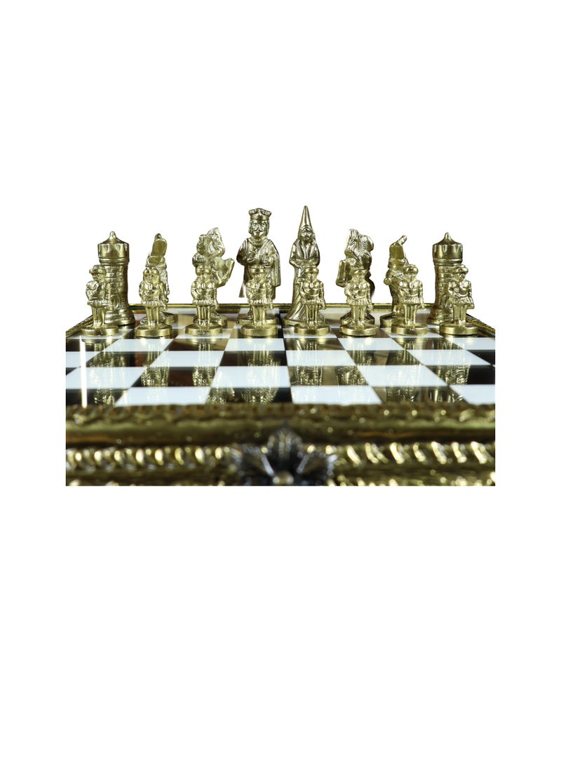 Handmade Solid Brass Chess Set - Gold & Antique Finish, 5.5 kg - Image 5