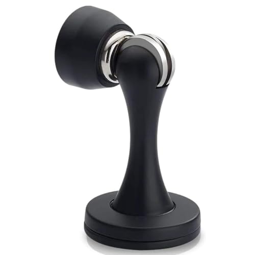 KOLAKO Magnetic Door Stops, Door Stopper Stainless Steel Magnetic Doorstop Brushed Satin Nickel, Black Wall Floor Mounted Door Holder Catch for Bedroom Bathroom Kitchen Home Office - Image 1
