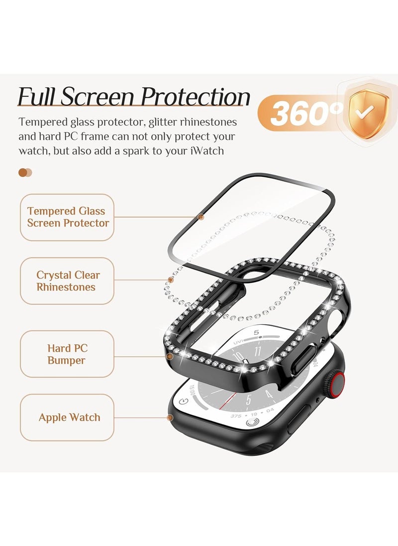 Y&D - Waterproof Case With Screen Protector  For AppleWatch 4/5/6/SE 40mm Built-in Tempered Glass Film Hard PC Bumper Full Protective Cover - Image 1