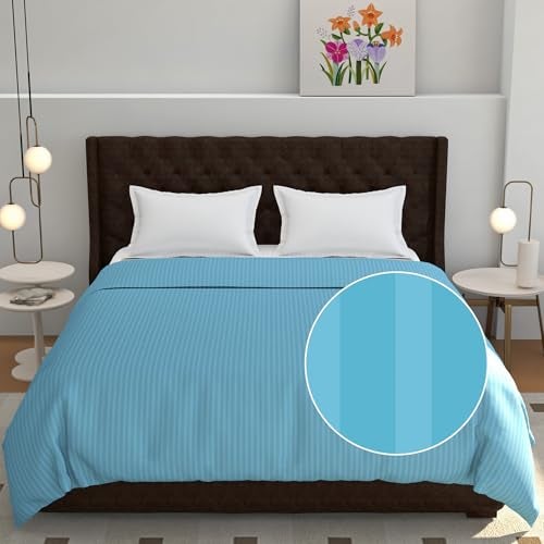 Fresh From Loom 180 Tc Microfiber Premium AC Comforter Cover – King Size All Season Razzai Quilt Cover Blanket Cover for King Bed with Zipper (Aqua, Size- 90x100 Inch) - Image 3