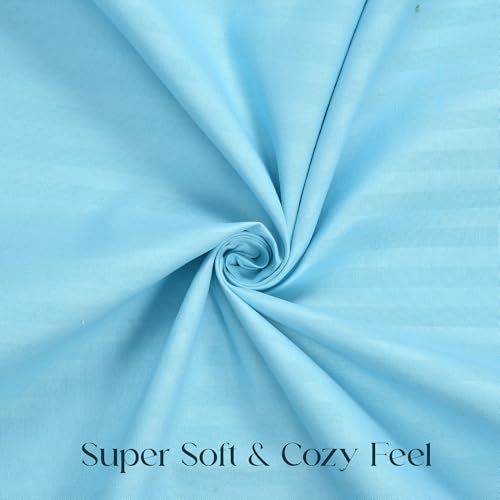 Fresh From Loom 180 Tc Microfiber Premium AC Comforter Cover – King Size All Season Razzai Quilt Cover Blanket Cover for King Bed with Zipper (Aqua, Size- 90x100 Inch) - Image 4