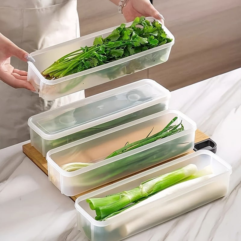 12pcs (6 Lids + 6 Boxes) Rectangular Storage Box. with Lid. Sealed Freezer Container. Reusable. Refrigerator Storage. Save Refrigerator Space. Large Capacity Design. Suitable for Onions, Cilantro, Garlic, Noodles, Eggs, Etc. Christmas/Halloween Gift - Image 4