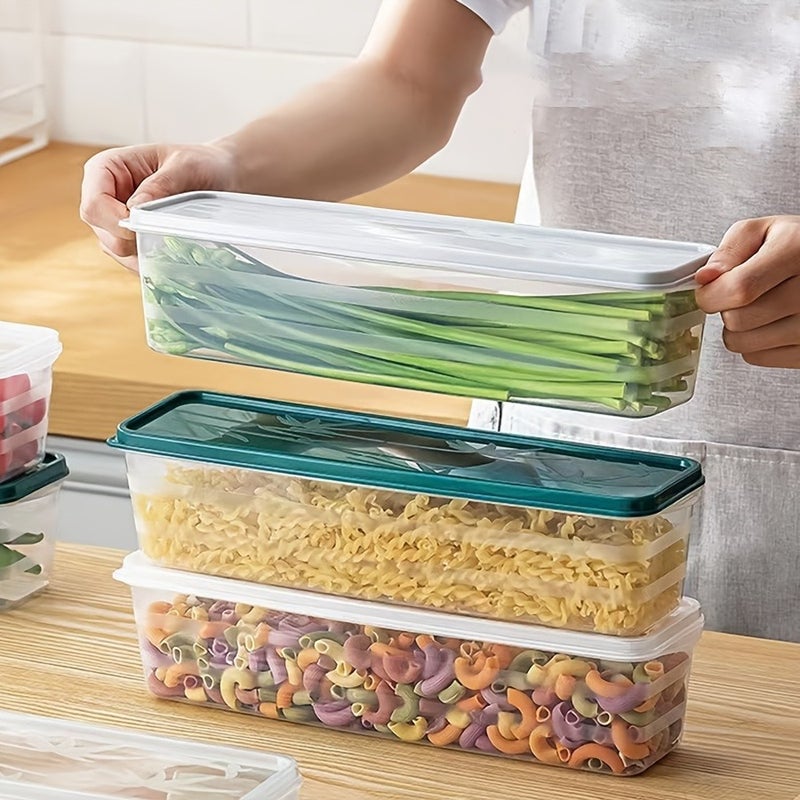 12pcs (6 Lids + 6 Boxes) Rectangular Storage Box. with Lid. Sealed Freezer Container. Reusable. Refrigerator Storage. Save Refrigerator Space. Large Capacity Design. Suitable for Onions, Cilantro, Garlic, Noodles, Eggs, Etc. Christmas/Halloween Gift - Image 3