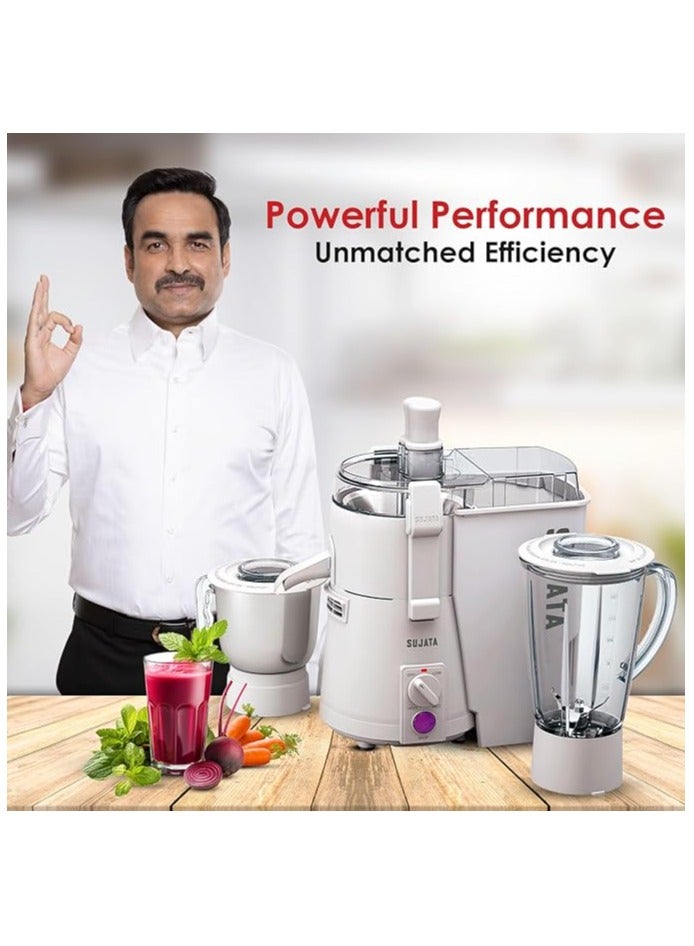 Sujata Powermatic Plus 900 Watts Juicer Mixer Grinder | 22000 Rotations Per Min | 90 Minutes Continuous Running | 2 Versatile Jars 1750 ml and 1000 ml  - Image 2