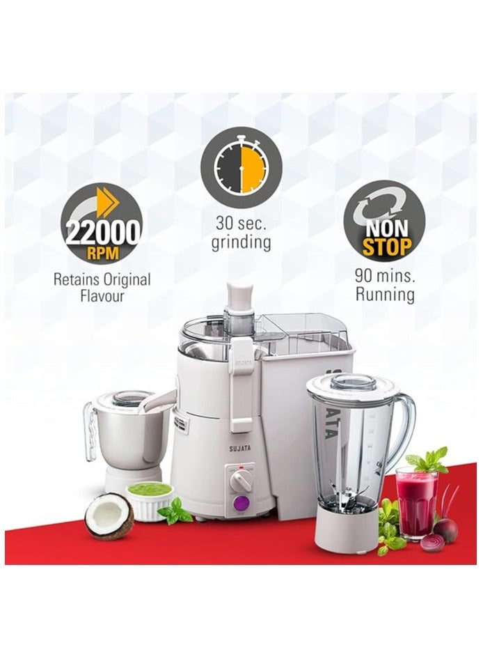 Sujata Powermatic Plus 900 Watts Juicer Mixer Grinder | 22000 Rotations Per Min | 90 Minutes Continuous Running | 2 Versatile Jars 1750 ml and 1000 ml  - Image 4