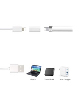 Y&D Charging Adapter for Apple Pencil Connector 1st Generation (2pcs White)  - Image 3