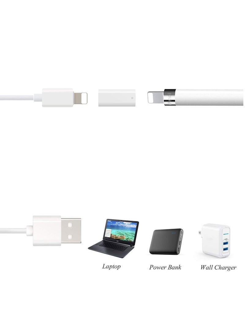 Y&D - Charging Adapter for Apple Pencil Connector 1st Generation (2pcs White) - Image 1