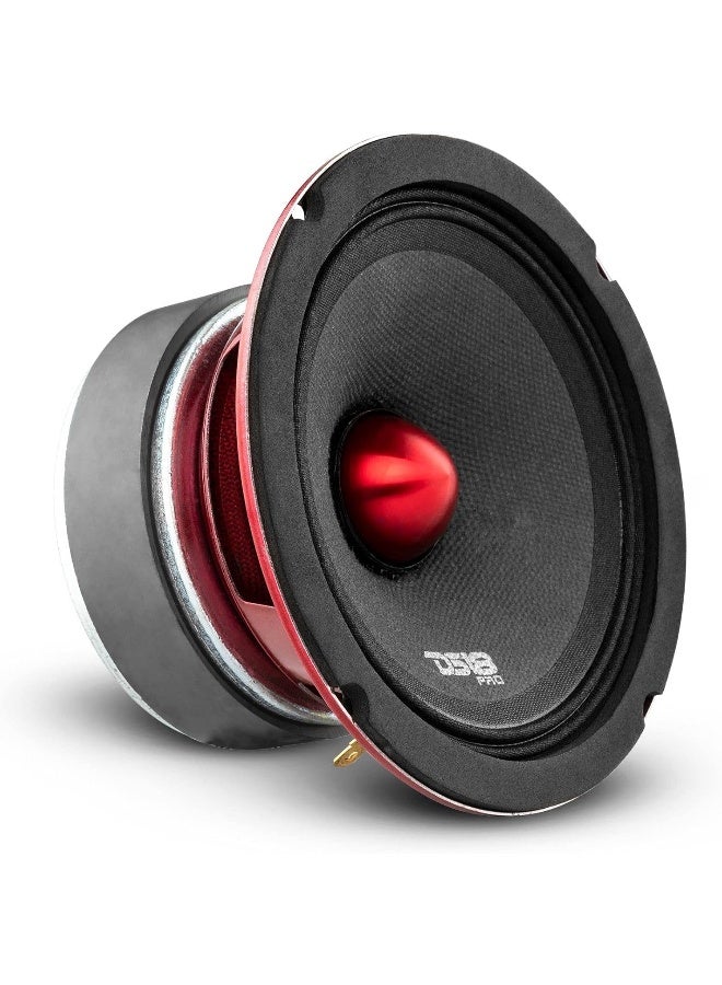 DS18 DS18 PRO-X5.4BM Loudspeaker - 5.25", Midrange, Red Aluminum Bullet, 300W Max, 150W RMS, 4 Ohms - Premium Quality Audio Door Speakers for Car or Truck Stereo Sound System (1 Speaker) - Image 1