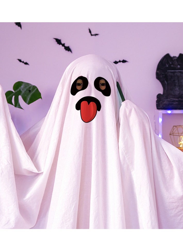CityRiya-Long - Ghost Costumes for Kids, White Ghost Costume, Boys Girls Cosplay Ghost Robe Cloak, Child Spooky Ghost Costume for Boys Girls Toddler, Fancy Party Ghost Dress Cape Cosplay Size M - Image 1
