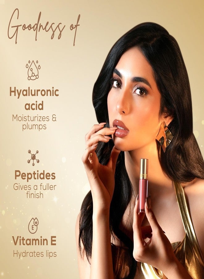 رينيه أحمر شفاه سائل مرطب من رينيه H2O - ماء الورد، مرطب، خفيف الوزن | مظهر طبيعي للشفاه | لمسة نهائية لامعة | غني بحمض الهيالورونيك والببتيدات وفيتامين E | 4 مل - Image 4