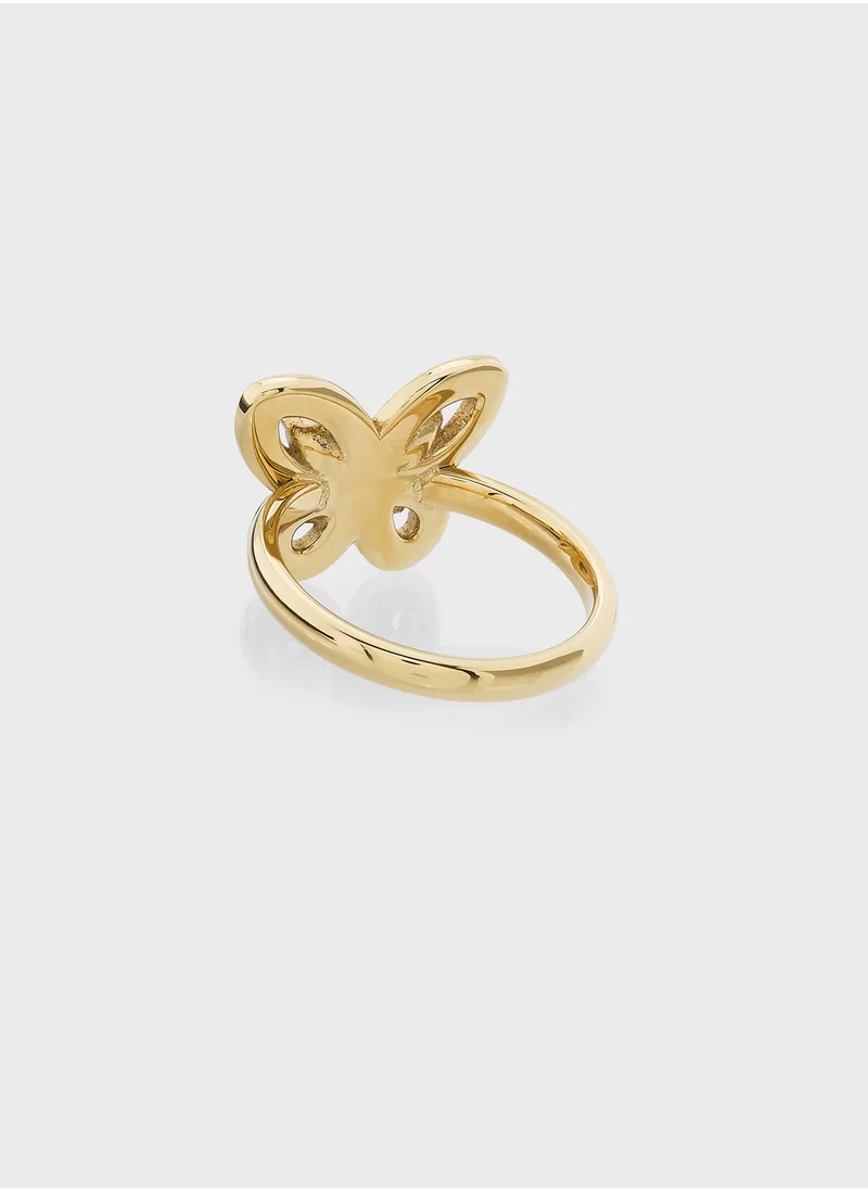 GUESS 16MM BUTTERFLY RING