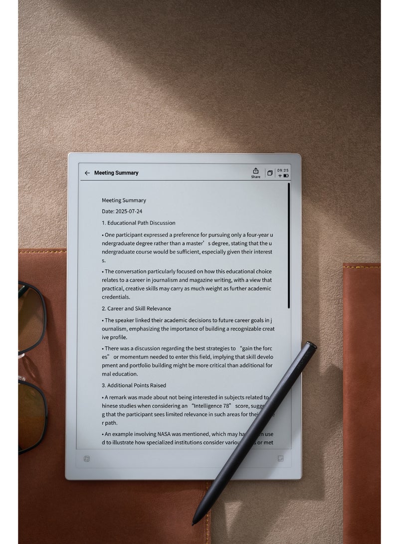 iFLYTEK AINOTE 2 Digital Writing Tablet, E-ink Display, Electronic Notepad with Stylus Pen for Note Taking, Study, and Meetings with ChatGPT Support - Image 3