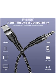 Faster USB C to 3.5mm Cable DAC Type C to 3.5mm Headphone Adapter Audio Male Jack Plug Cable Car Stereo Adapter Compatible with iPad Pro 2021 Air 4, Samsung S21 Ultra S20 Note20 Tab S7, Google Pixel, Moto Z,  - Image 2