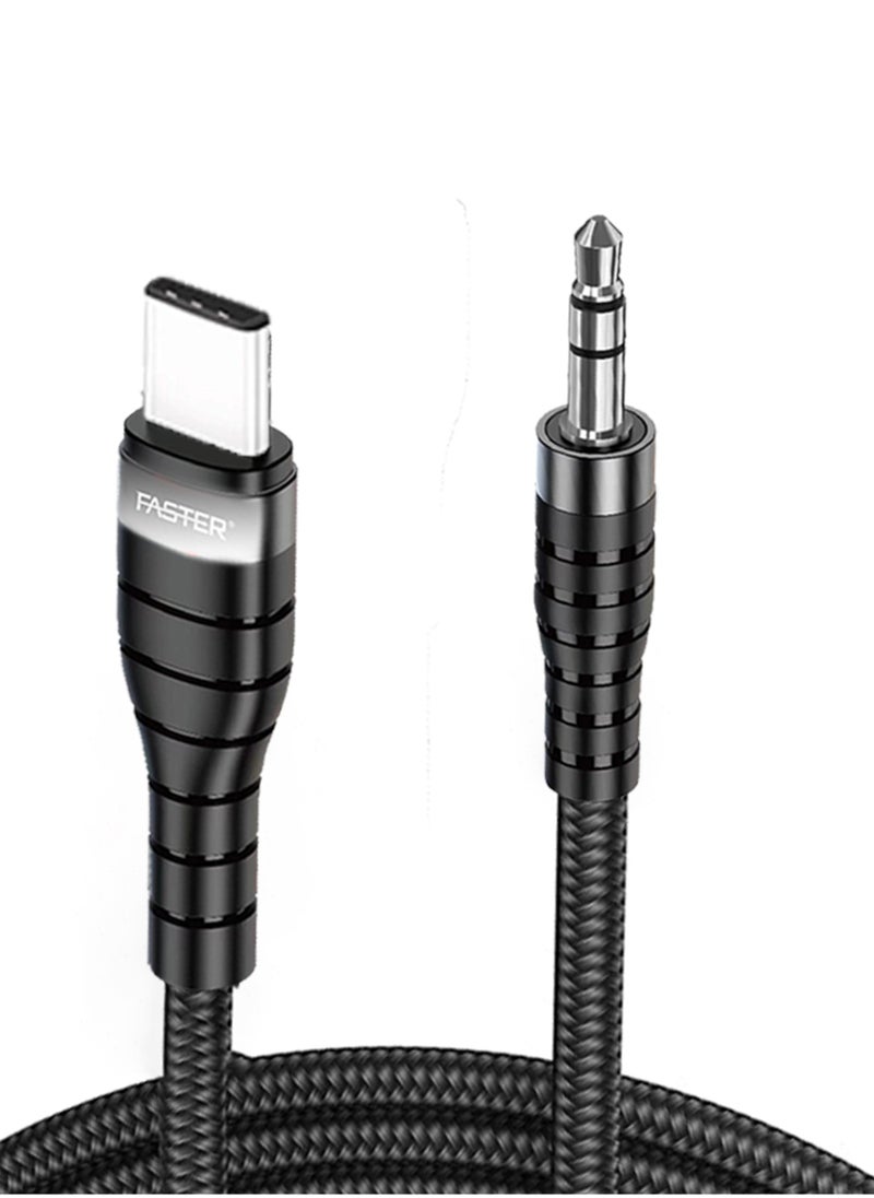 Faster USB C to 3.5mm Cable DAC Type C to 3.5mm Headphone Adapter Audio Male Jack Plug Cable Car Stereo Adapter Compatible with iPad Pro 2021 Air 4, Samsung S21 Ultra S20 Note20 Tab S7, Google Pixel, Moto Z,  - Image 1