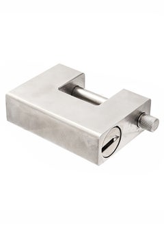 LAWAZIM Horizontal Beam Steel Padlock - Rectangle 74mm - Heavy Duty Anti-Theft Keyed Lock with 5 Keys, Rust-Resistant Monoblock Design for Outdoor Security, Garages, Storage Units, and Industrial Use  - Image 2