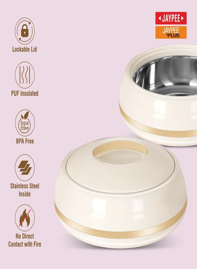 JAYPEE Alisa Neo 1250 ml Insulated Inner Stainless Steel Casserole |BPA Free | Food Grade | Easy to Carry | Easy to Store | Ideal for Chapatti | Casserole for roti, Best for Gifting Purpose,Golden - Image 5