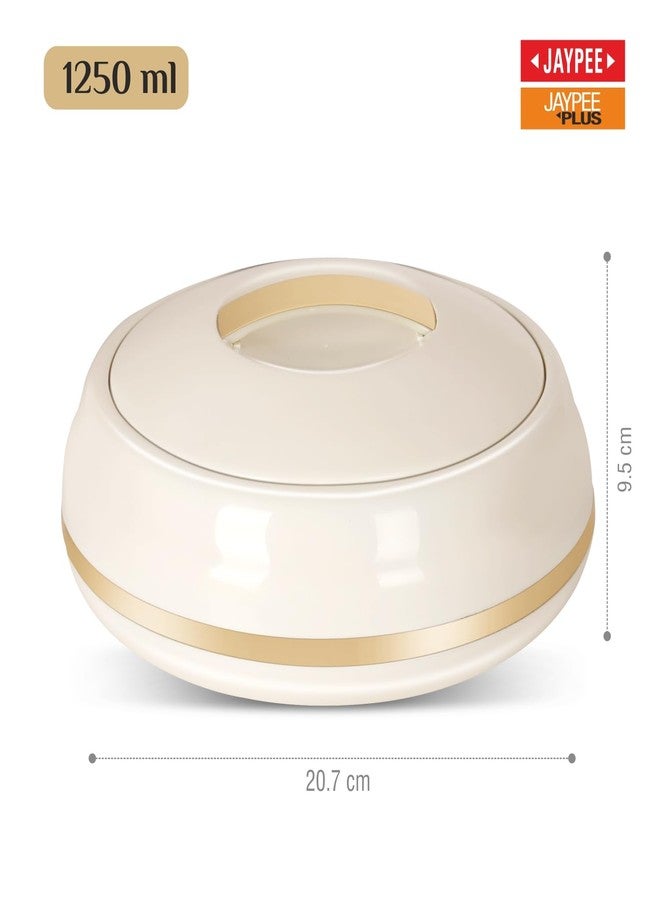 JAYPEE Alisa Neo 1250 ml Insulated Inner Stainless Steel Casserole |BPA Free | Food Grade | Easy to Carry | Easy to Store | Ideal for Chapatti | Casserole for roti, Best for Gifting Purpose,Golden - Image 3
