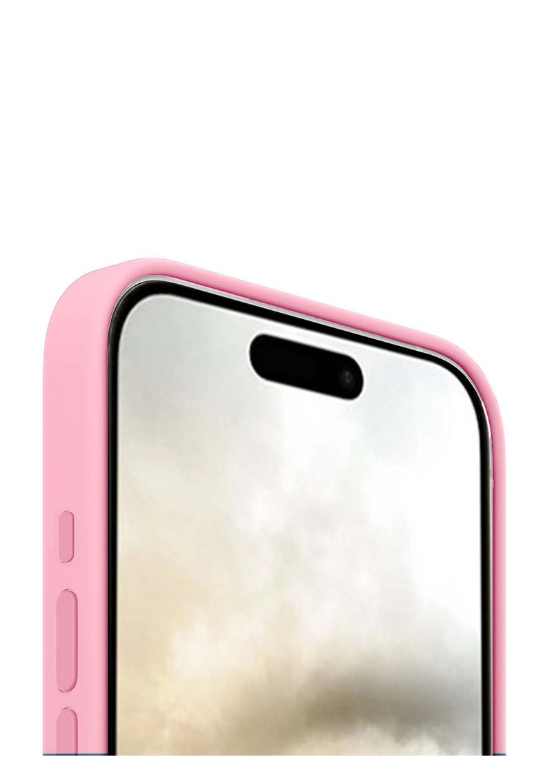 Wtech - Apple iPhone 16 2024 Premium Soft Liquid Silicone Case Cover - Hot Pink - Image 1