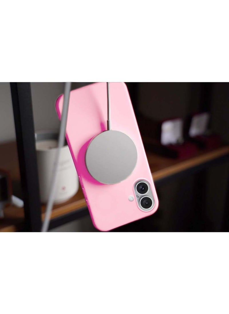 Wtech - Apple iPhone 16 2024 Premium Soft Liquid Silicone Case Cover - Hot Pink - Image 1