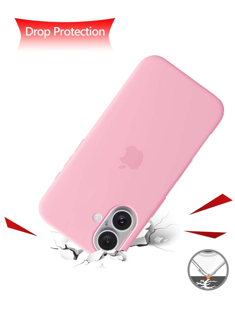 Wtech - Apple iPhone 16 2024 Premium Soft Liquid Silicone Case Cover - Hot Pink - Image 1