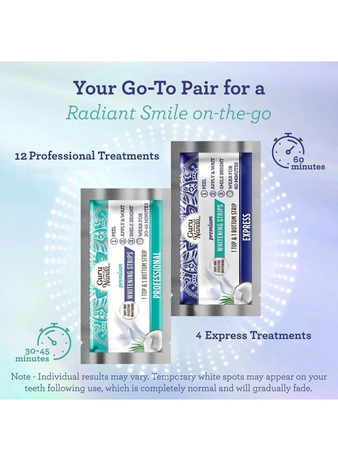GuruNanda Teeth Whitening Strips - 16-Day Treatment with Non-Slip, Dry Strip Technology - Whitening Designed with Care for a Brighter Smile - Image 5
