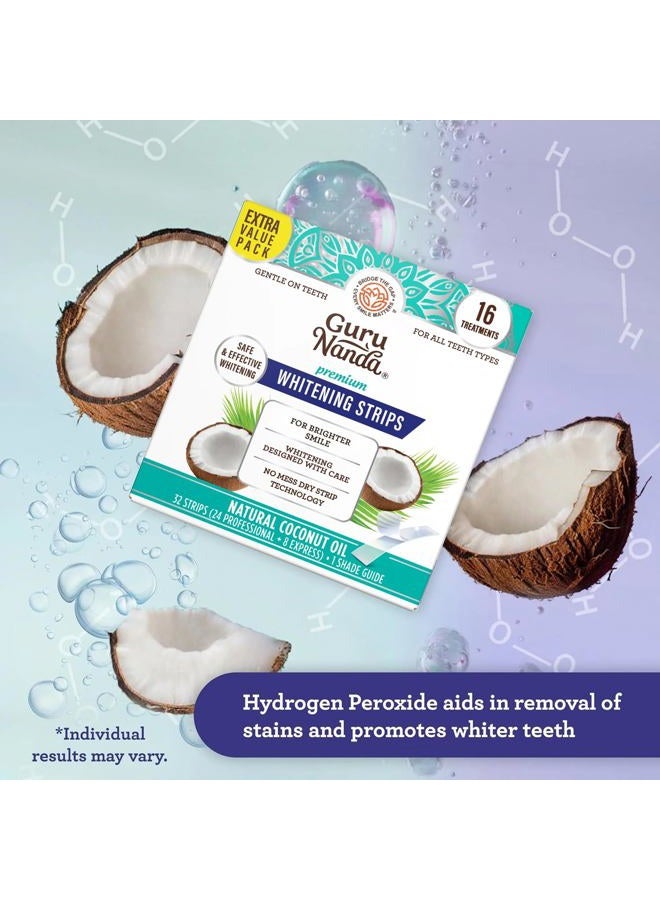 GuruNanda Teeth Whitening Strips - 16-Day Treatment with Non-Slip, Dry Strip Technology - Whitening Designed with Care for a Brighter Smile - Image 3