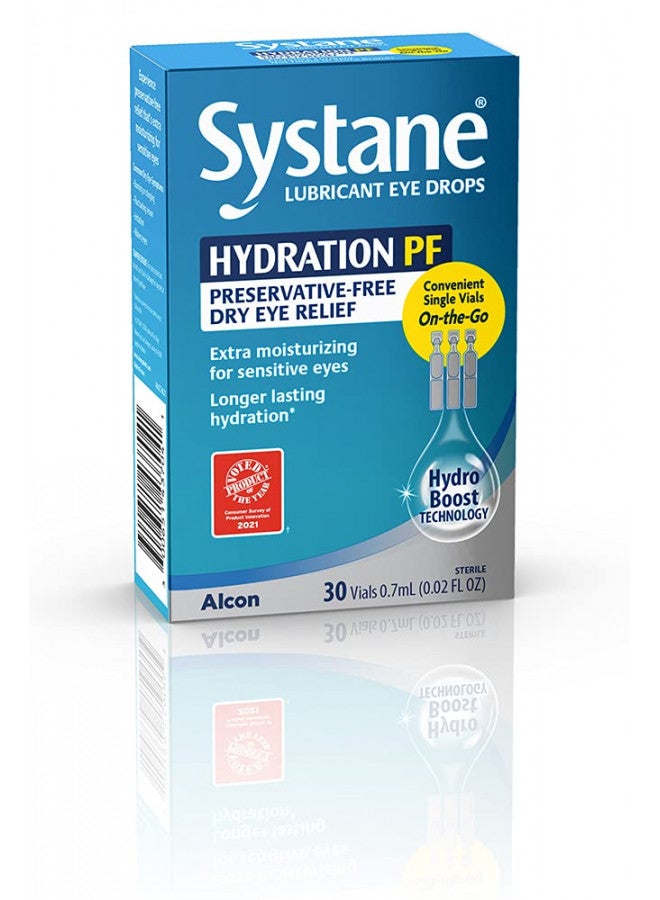 Alcon Systane Hydration Preservative-Free Lubricant Eye Drops, Transparent, 0.6 Fl Oz, 30 Count  - Image 2
