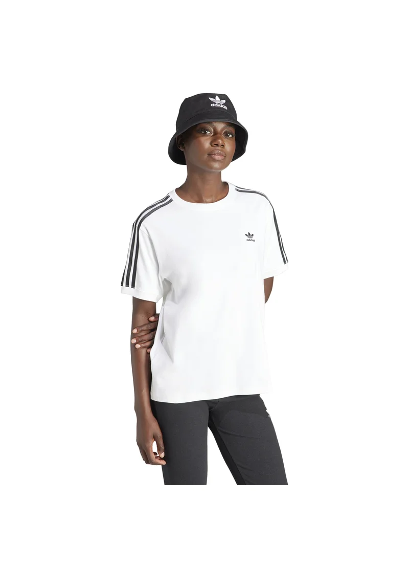 اديداس adidas 3 STRIPE TEE White Originals Women T-SHIRTS