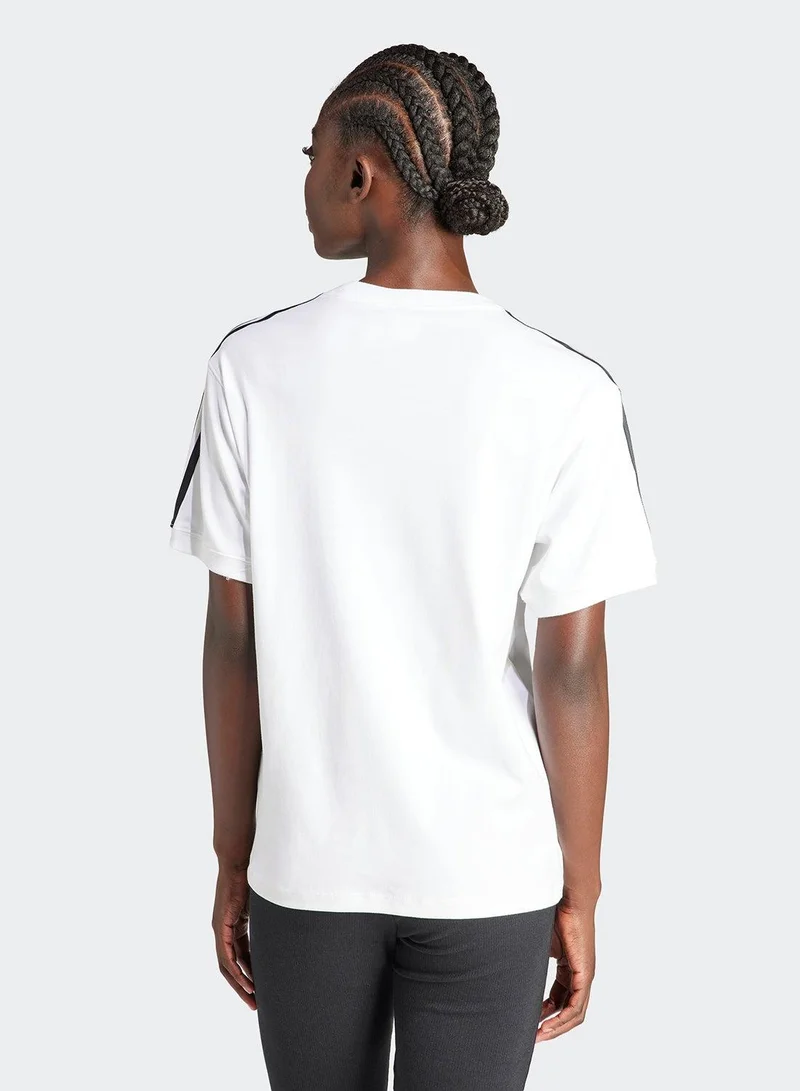 Adidas adidas 3 Stripe Tee White Originals T-Shirts