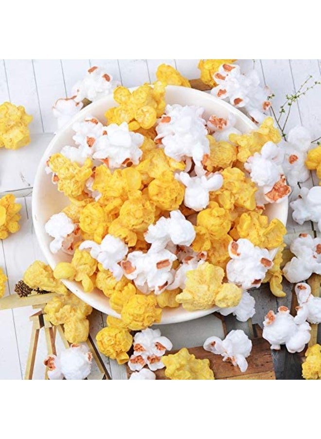 Hiawbon - Hiawbon 30 Pcs Artificial Popcorn Miniature Resin Popcorns Handicraft Accessories for DIY Mini House Kitchen Bracelets Ecklace Earring Key Chain Decoration - Image 1