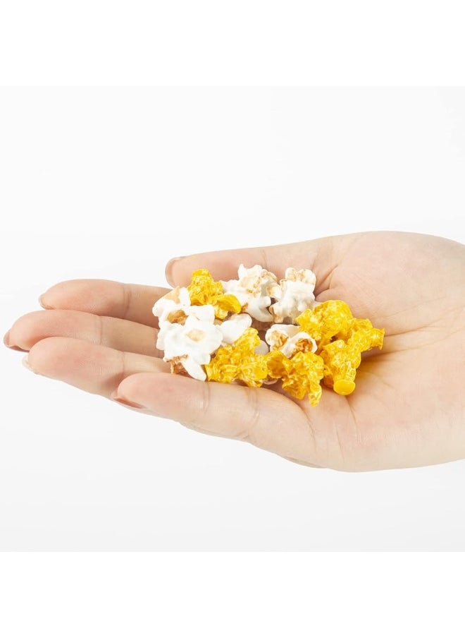 Hiawbon - Hiawbon 30 Pcs Artificial Popcorn Miniature Resin Popcorns Handicraft Accessories for DIY Mini House Kitchen Bracelets Ecklace Earring Key Chain Decoration - Image 1