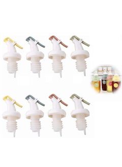 8PCS Pour Spouts Oils with Leak Proof Caps Used for Dispensing Bottle Stoppers Convenient Oil Dispenser Nozzle Oil Bottle Stopper Pourer Dispenser