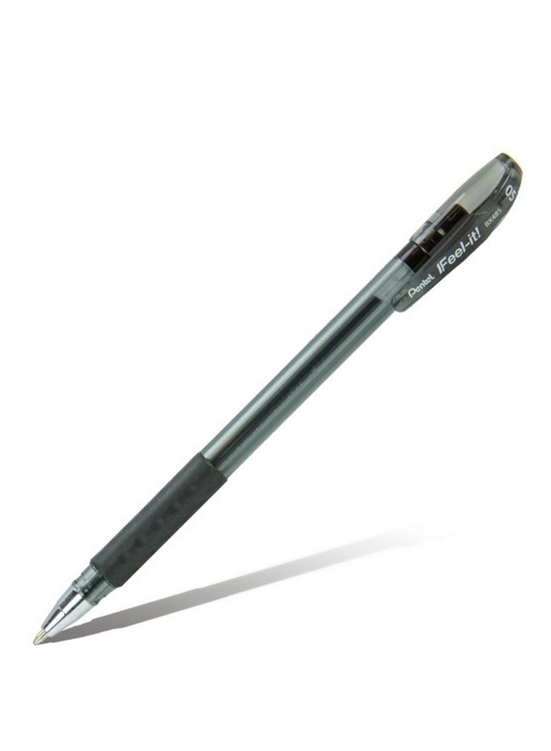 Pentel قلم حبر جاف 12 قطعة Ifeel-It بقطر 0.5 مم حبر أسود - Image 2