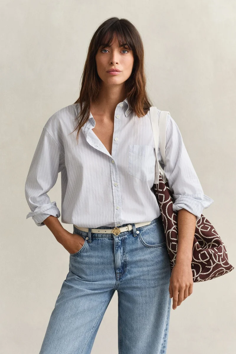غانت Relaxed Luxury Oxford Stripe Bd Shirt