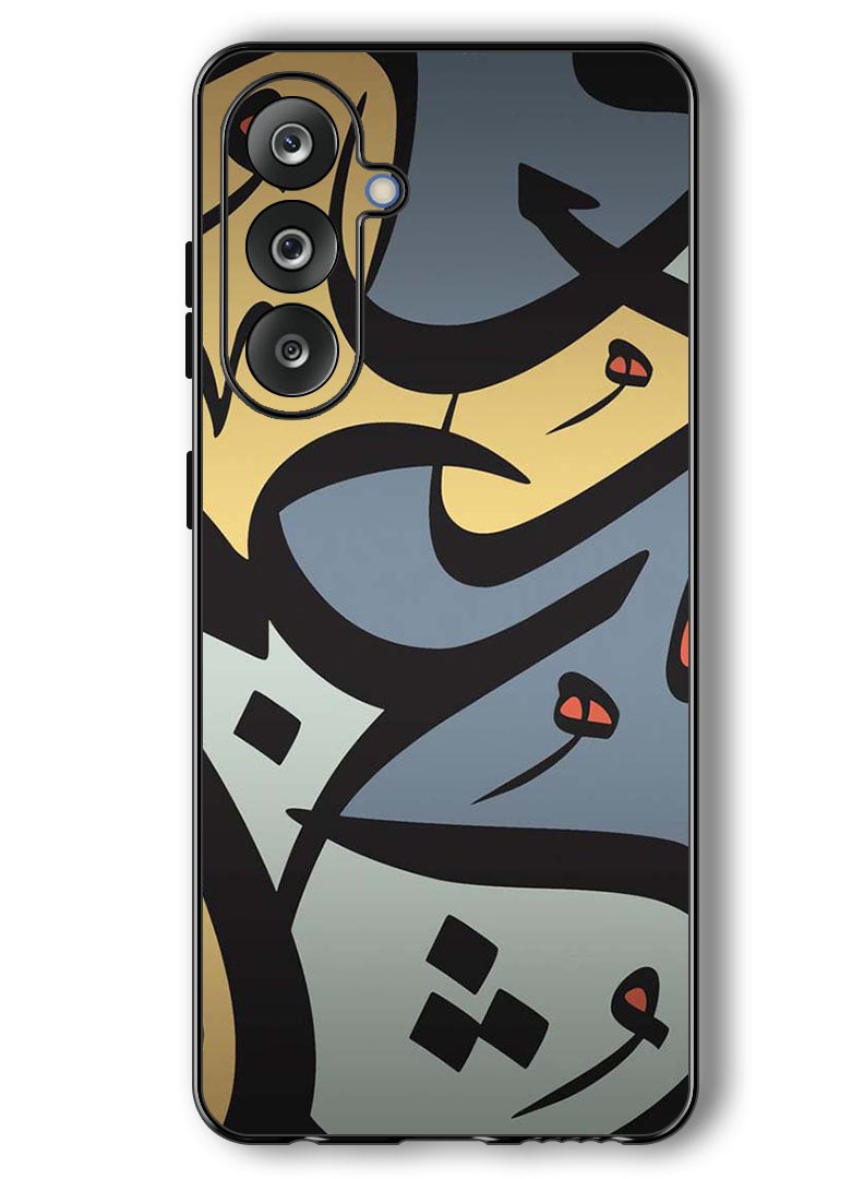 Theodor Case Compatible with Samsung Galaxy F36/ M36 6.7 Inch Protection Shockproof Bumper Cover Arabic Design - Image 1