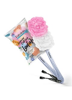 Fabskin Fabskin Bath Body Brush Loofah For Men & Women With Long Handle | Body Bath Brush | Back Scrubber For Bathing | Made In India (Pink)  - Image 1
