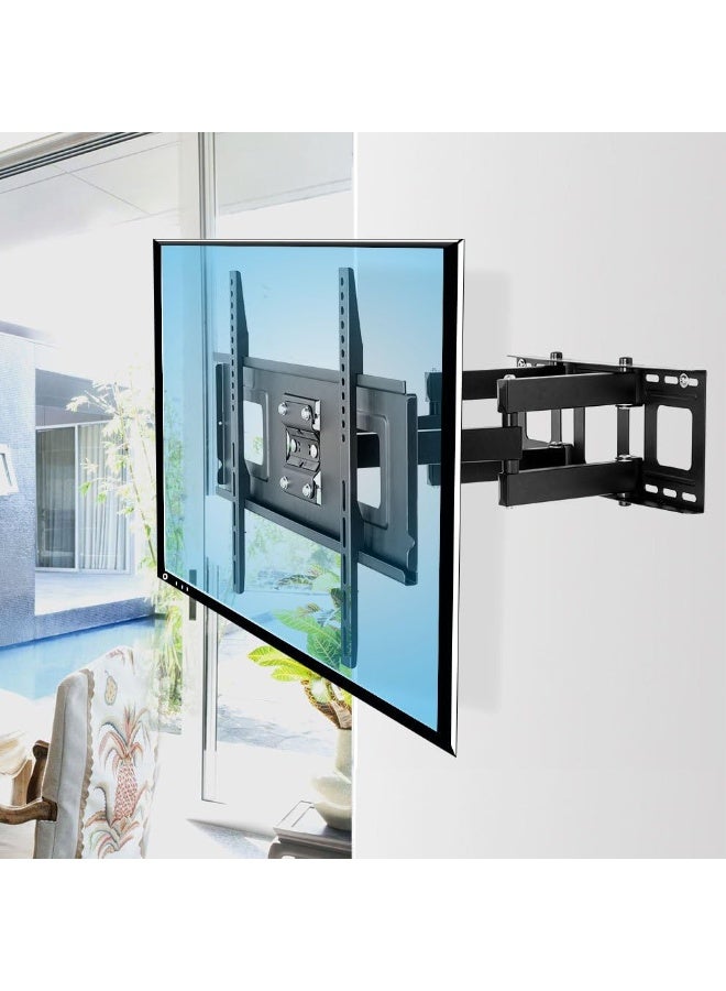 ZEESQUARE Full Motion TV Wall Mount Bracket for 32–70 Inch TVs | Heavy Duty Swivel Tilt Extendable TV Stand | Universal Adjustable Wall Mount Holder for LED LCD OLED 4K Smart TVs | Space Saving Black TV Bracket - Image 2