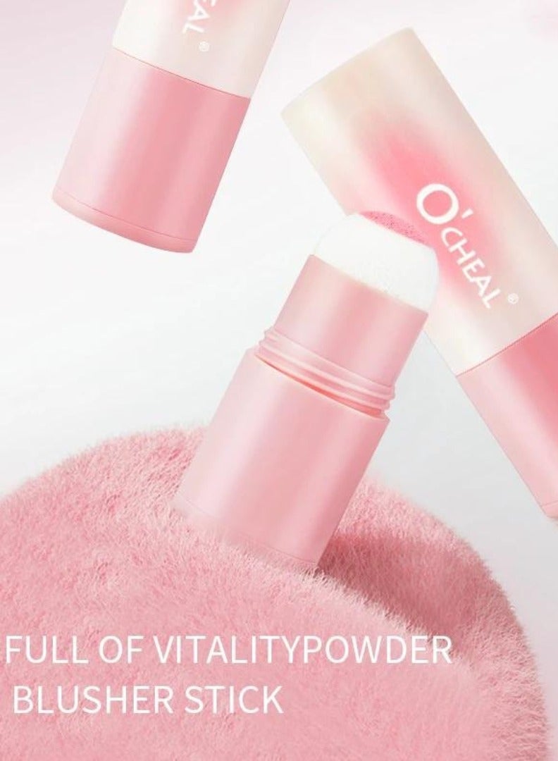 OCHEAL Vitality Air Cushion Blush Stick Sponge Head Face Rouge Contouring Pen Waterproof Natural Look Blush Stick Waterproof Natural Look Blush Stick Soft Face Brightening Contour Shadow Blush Powder 04 - Image 5