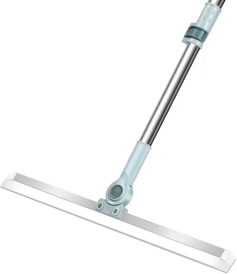 KRYLARFloor Slim Wiper with Adjustable Long Handle 180 Rotatable Silicone Squeegee ScrubberEasy to CleanGreat for Removing Stubborn Hair from CarpetsStairsDurable PlasticMetal Household Sweeper
