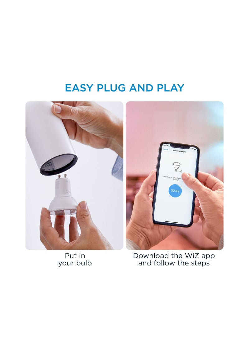 مصباح ذكي بتقنية Wi-Fi من WIZ GU10 - RGB