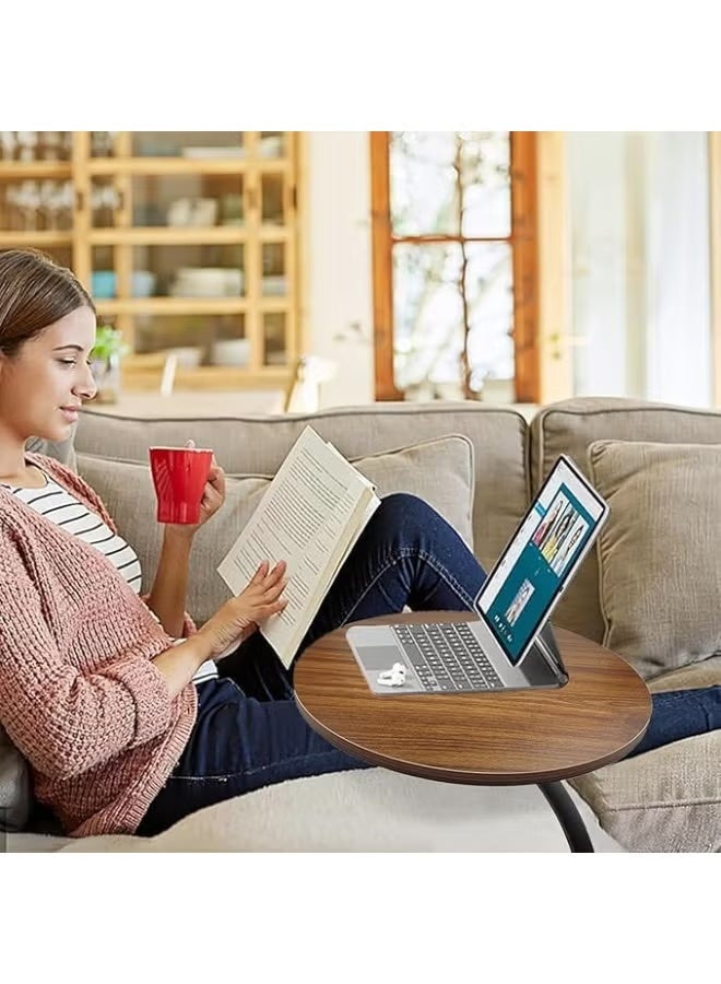 Small round side table for living room, bedroom, office, balcony, waterproof and rust-resistant side table - Image 4