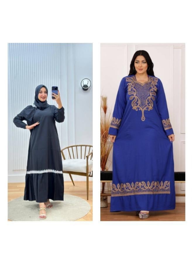 Jalabiya with a wonderful and distinctive design / cotton, worn from 60 kg to 85 kg  - Image 1