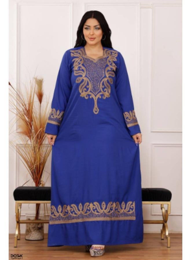 Jalabiya with a wonderful and distinctive design / cotton, worn from 60 kg to 85 kg  - Image 2