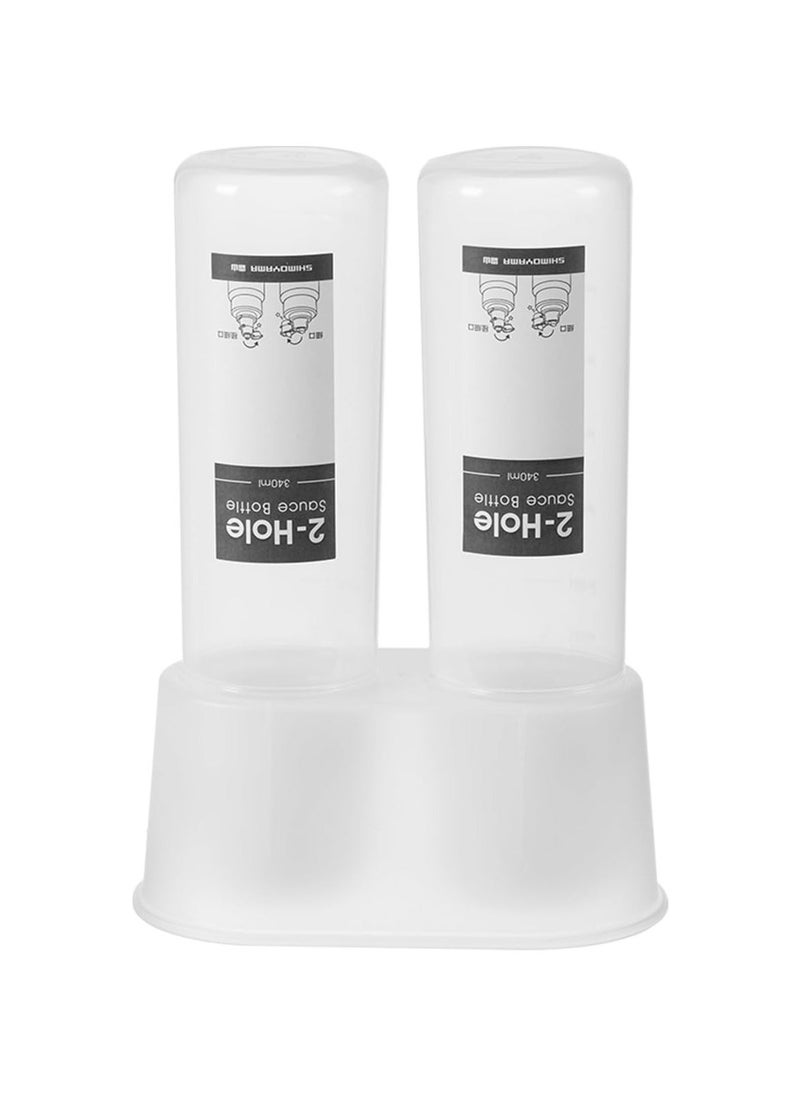 Condiment Squeeze Bottles, Clear BPA Free Commercial Condiment Set, Multipurpose 11.5oz Sauce Bottles for Ketchup, Dressing, 340ML - Image 1