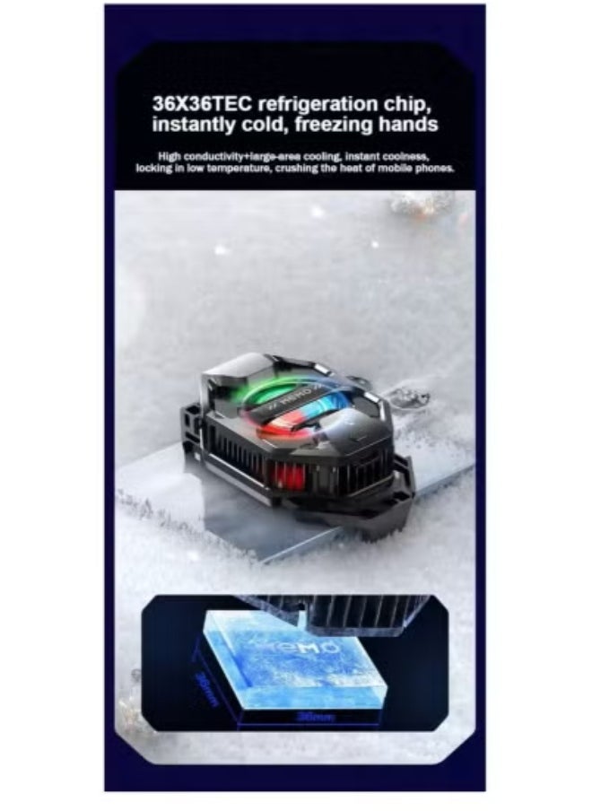 Memo DL20 Phone Cooler for Gaming with Digital Temperature Display – High-Performance Semiconductor Cooling Fan for Mobile Phones – Ultra-Quiet USB-Powered Mobile Radiator – Real-Time Cooling for Gaming, Streaming, and Heavy App Use – Compatible with Android & iOS  - Image 4