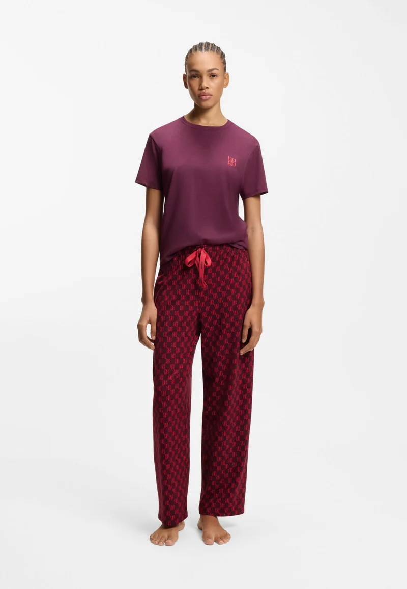 هوجو Heart-print pyjama bottoms in a stretch-modal blend