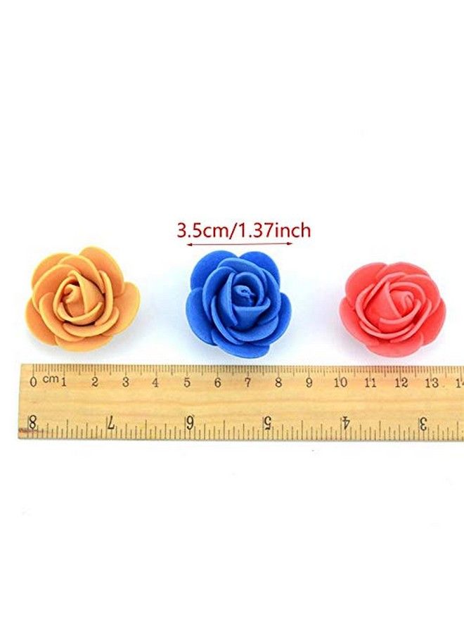 SUKPSY 100 Pcs 1.3 Inch Mini Artificial Rose Flowers Mix Color Pe Foam Fake Rose Heads Diy Wedding Flowers For Diy Bear Wedding Home Decoration Diy Crafts Party Festivalvalentine'S Day Decoration - Image 5