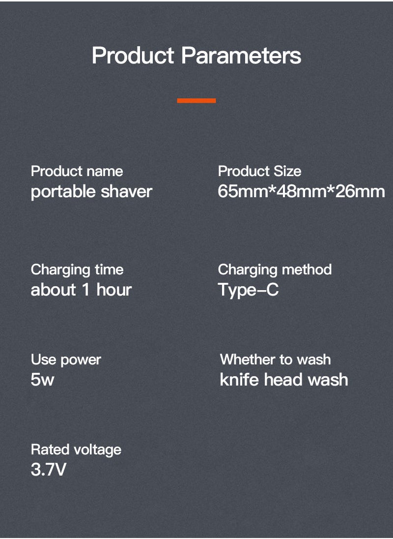 Sharpdo Double Head Mini Electric Shaver,Full Body Waterproof Men's Shaver,Waterproof Portable USB Men's Shaver,Washable Face Cordless Shavers  - Image 5